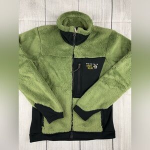 VGC! Mountain Hardwear Monkey Fur Fleece Jacket Green Sz Small Women’s